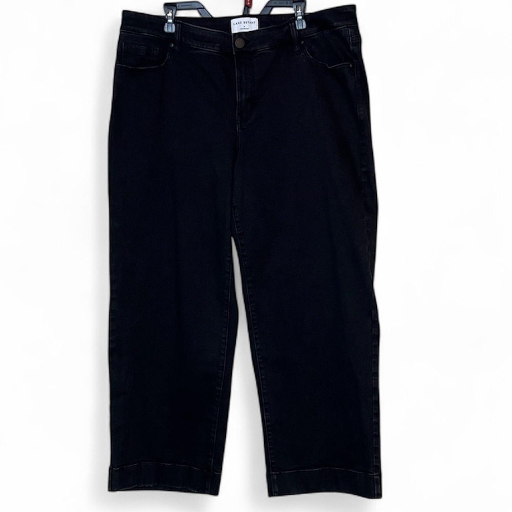 Lane Bryant Flex Magic Waistband Signature Fit Black Wide Leg Jeans Size 20